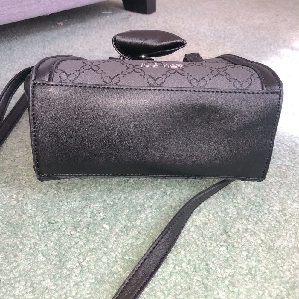 Cute Nine West Black Mini Tote Bag with Charm - Picture 16 of 16